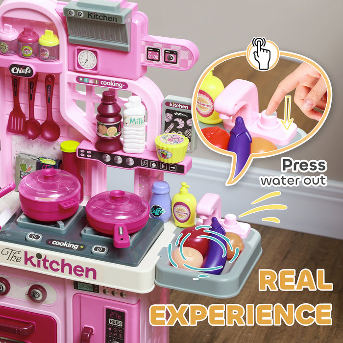 Kids Kitchen with 33 Piece Accessories, Lights, Sounds, Storage