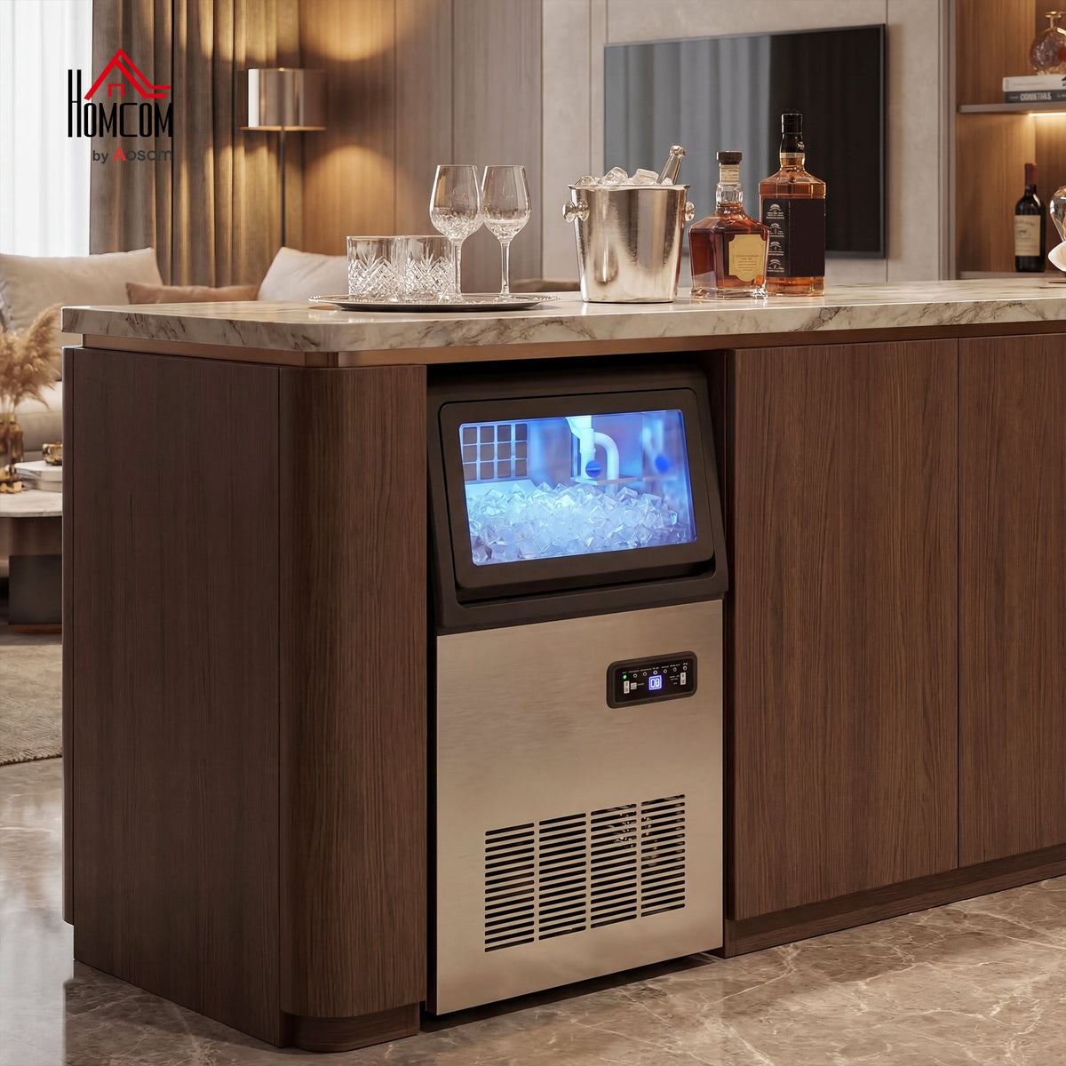 45kg/24H Commercial Ice Maker Machine with Auto Self-Cleaning