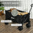 Folding Garden Trolley, Outdoor Wagon Cart with Carry Bag, for Beach, Camping, Festival, 120KG Capacity, Black