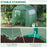 Walk in Polytunnel Greenhouse, Green House for Garden with Roll-up Window and Door, 1.8 x 1.8 x 2 m, Green