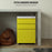 3 Drawer File Cabinet, Lockable Metal Filling Cabinet, Yellow