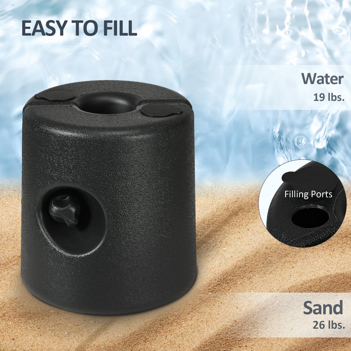 Gazebo Weights Set of 4 for Pop up Gazebo, 48KG