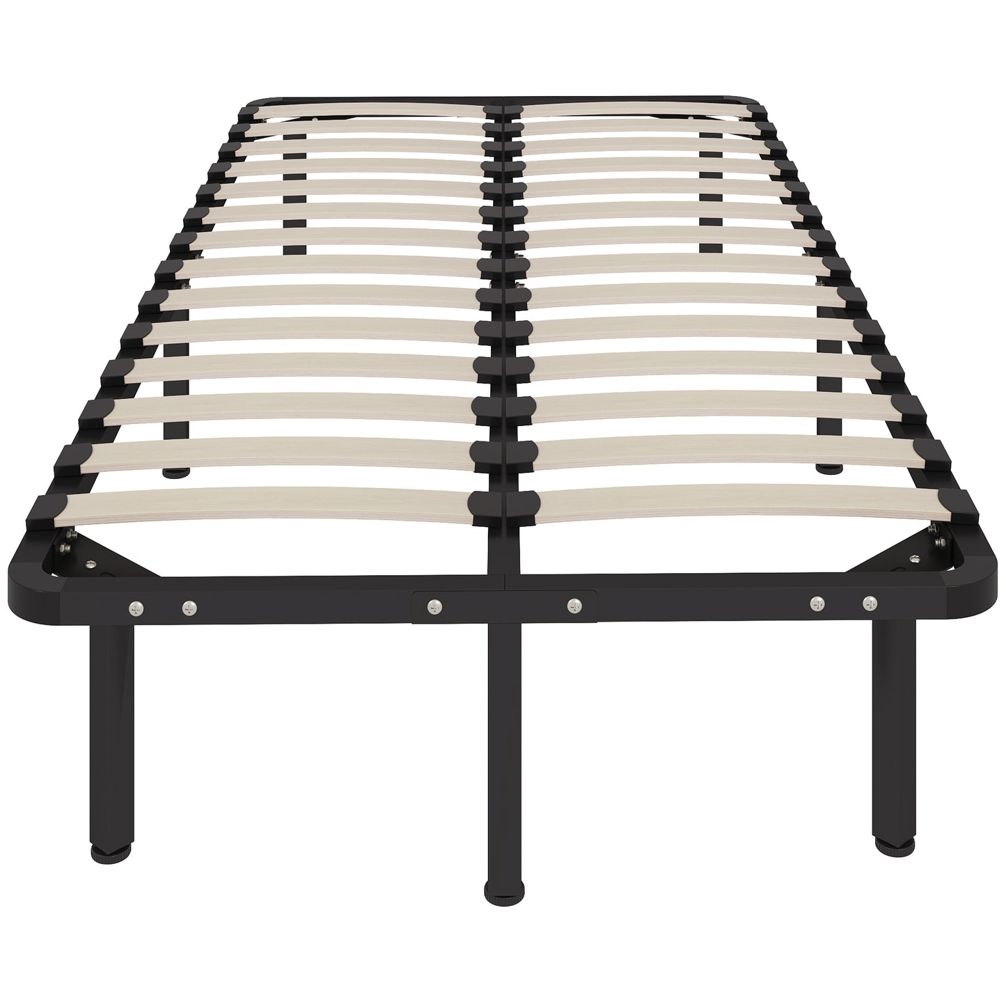 3ft Single Bed Frame, Metal Platform Bed Frame with 2 x 14 Wood Slats, No Box Spring Needed, Underbed Storage, Easy to Assemble, Black
