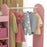 Kids Cloth Rail with Storage Shelf, Boxes, Mirror for Bedroom, Pink