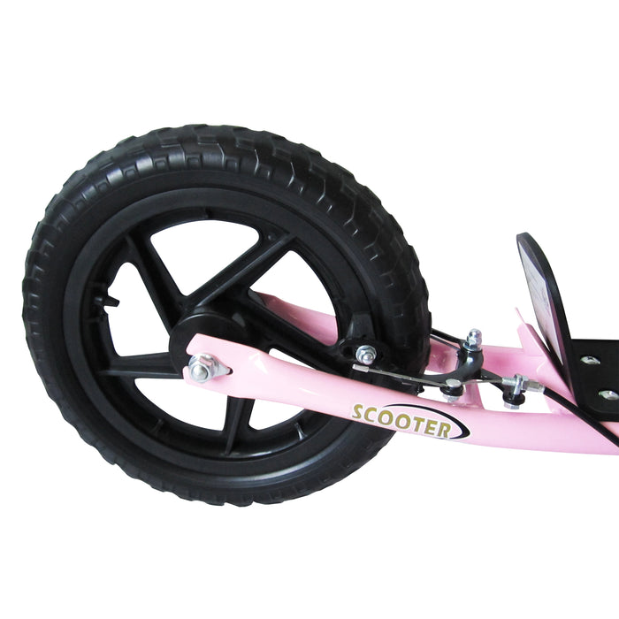 Teen Push Scooter Kids Children Stunt Scooter Bike Bicycle Ride On 12" EVA Tyres, Pink