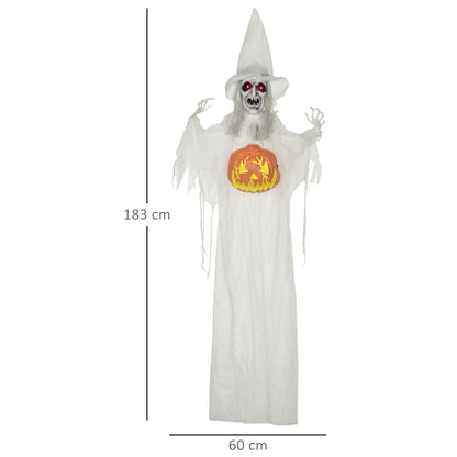 Hanging Witch Prop Life Size with Sound and Motion Activated