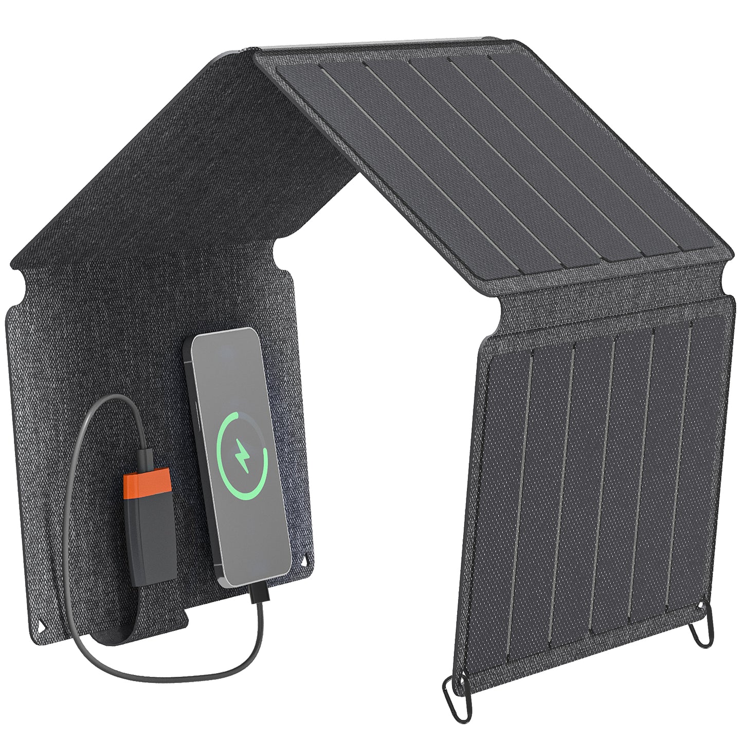 36W Foldable Portable Solar Panel with Type-C to USB-A Charging Port