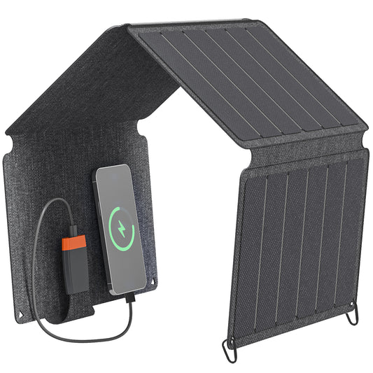 36W Foldable Portable Solar Panel with Type-C to USB-A Charging Port