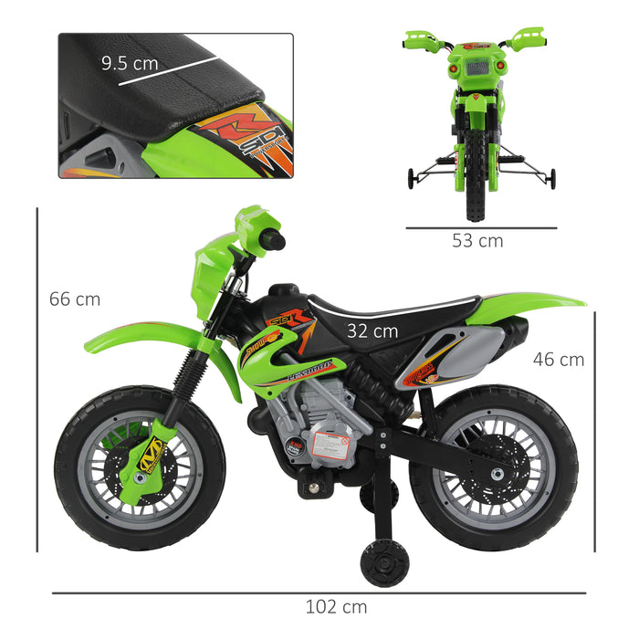 Kids Electric Motorbike Child Ride on Motorcycle 6V Battery Scooter (Green)