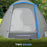 2-3 Man Camping Tent with 2 Rooms, 2000mm Waterproof Family Tent, Portable with Bag for Fishing Hiking Festival, Blue