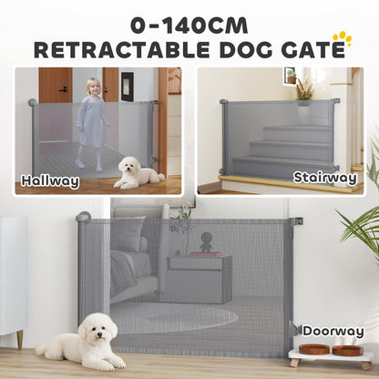 Stair Gate for Dogs, Pet Gate, Extends to 140 cm Wide & 93 cm Tall