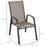 4 Pieces Garden Chairs, Stackable Outdoor Dining Chair, Grey