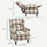 Recliner Chair for Living Room Wingback Chair with Padded Armrest Brown