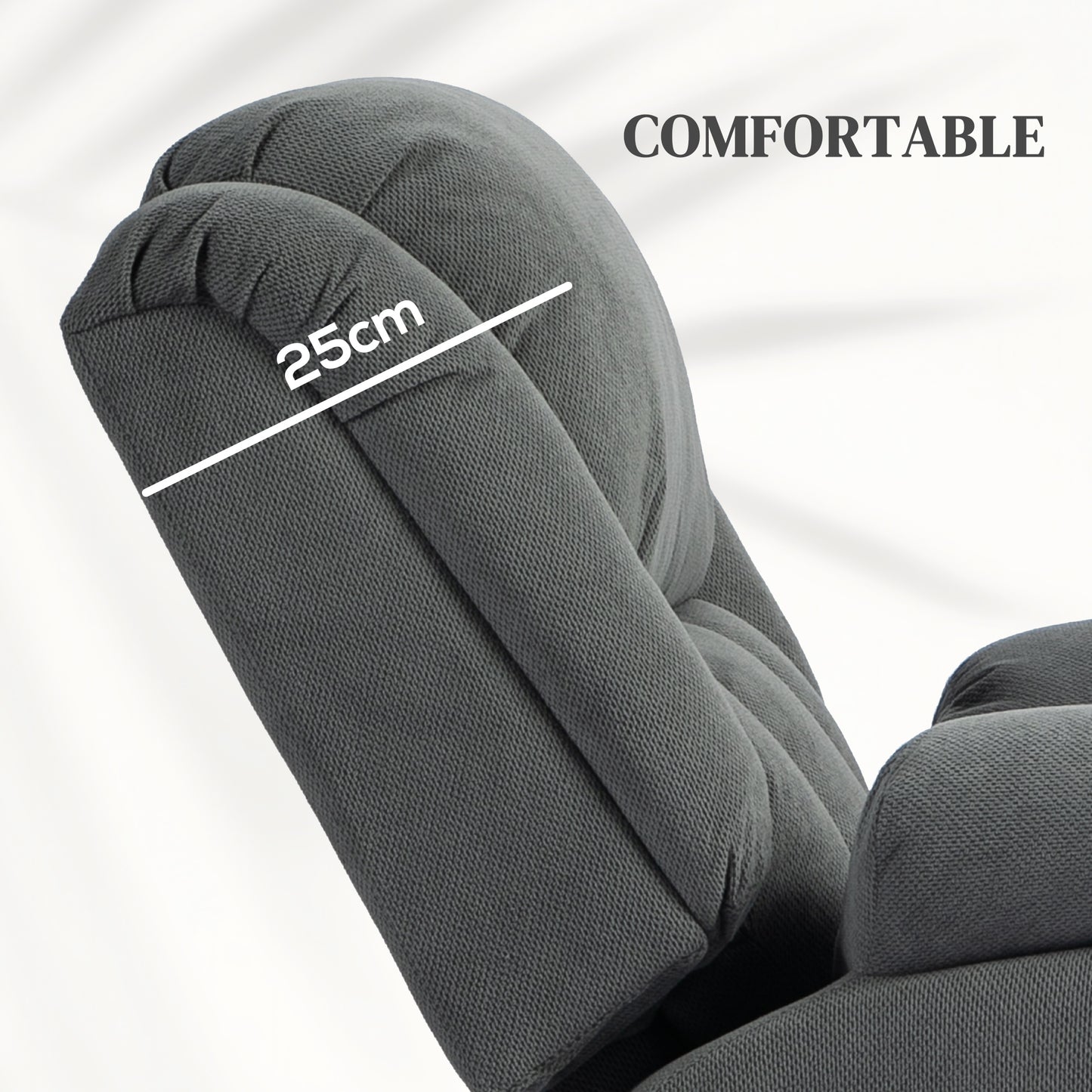 Power Lift Recliner Chair, Reclining Chair with Massage, Grey