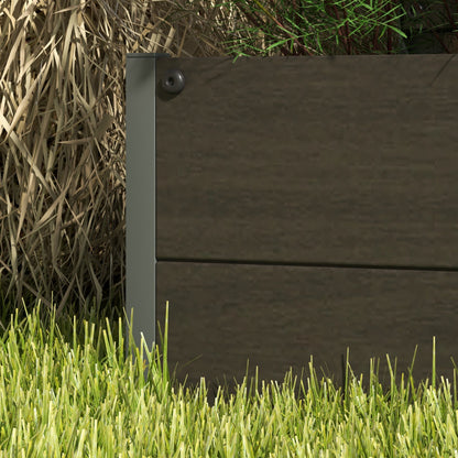 Raised Garden Bed with Trellis Standing Patio Planter Box Black