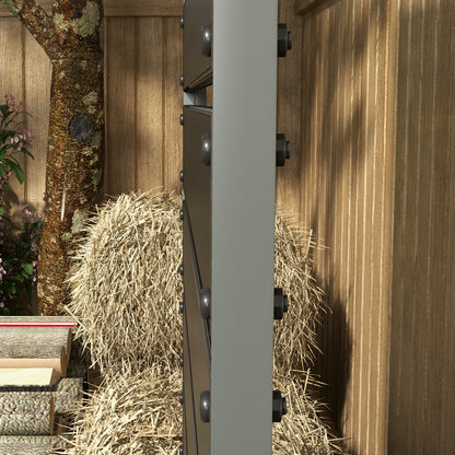 Raised Garden Bed with Trellis Standing Patio Planter Box Black