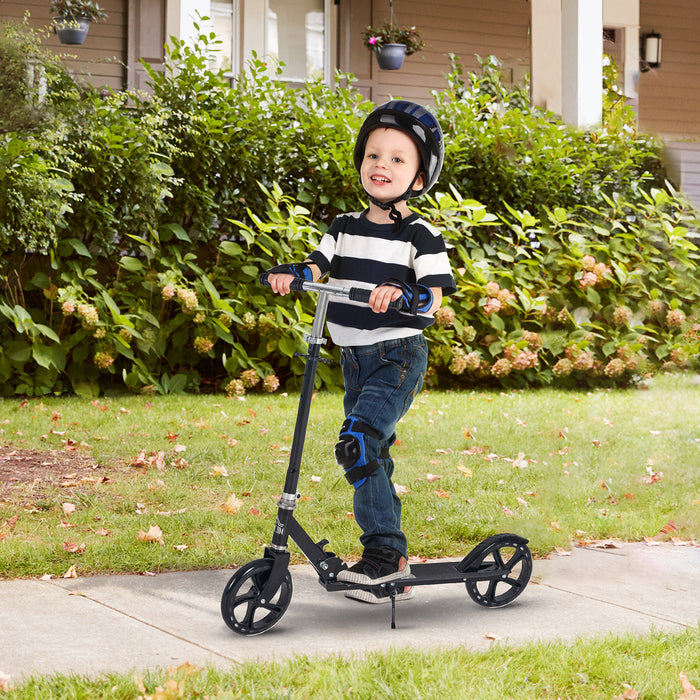 Kids Scooter Ride On Toy Height Adjustable For 7-14 Years, Black