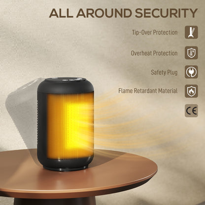 Ceramic Electric Heater, 1500W Fan Space Heater, Black