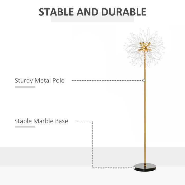 Modern Floor Lamp, Tall Standing Lamp with Dandelion-like Lampshade for Living Room