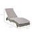 Patio Wicker Chaise Lounge Chair, Outdoor PE Rattan Sun lounger with Adjustable Backrest and 2 Wheels