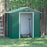 6.5ft x 3.5ft Metal Garden Storage Shed for Outdoor Tool Storage with Double Sliding Doors and 4 Vents, Green