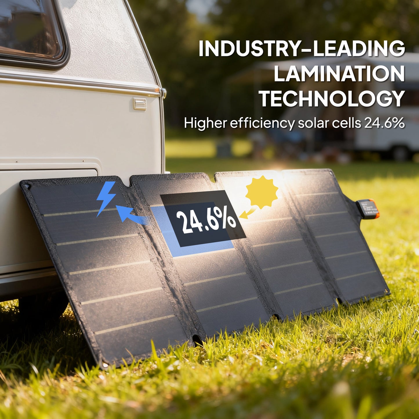 36W Foldable Portable Solar Panel with Type-C to USB-A Charging Port