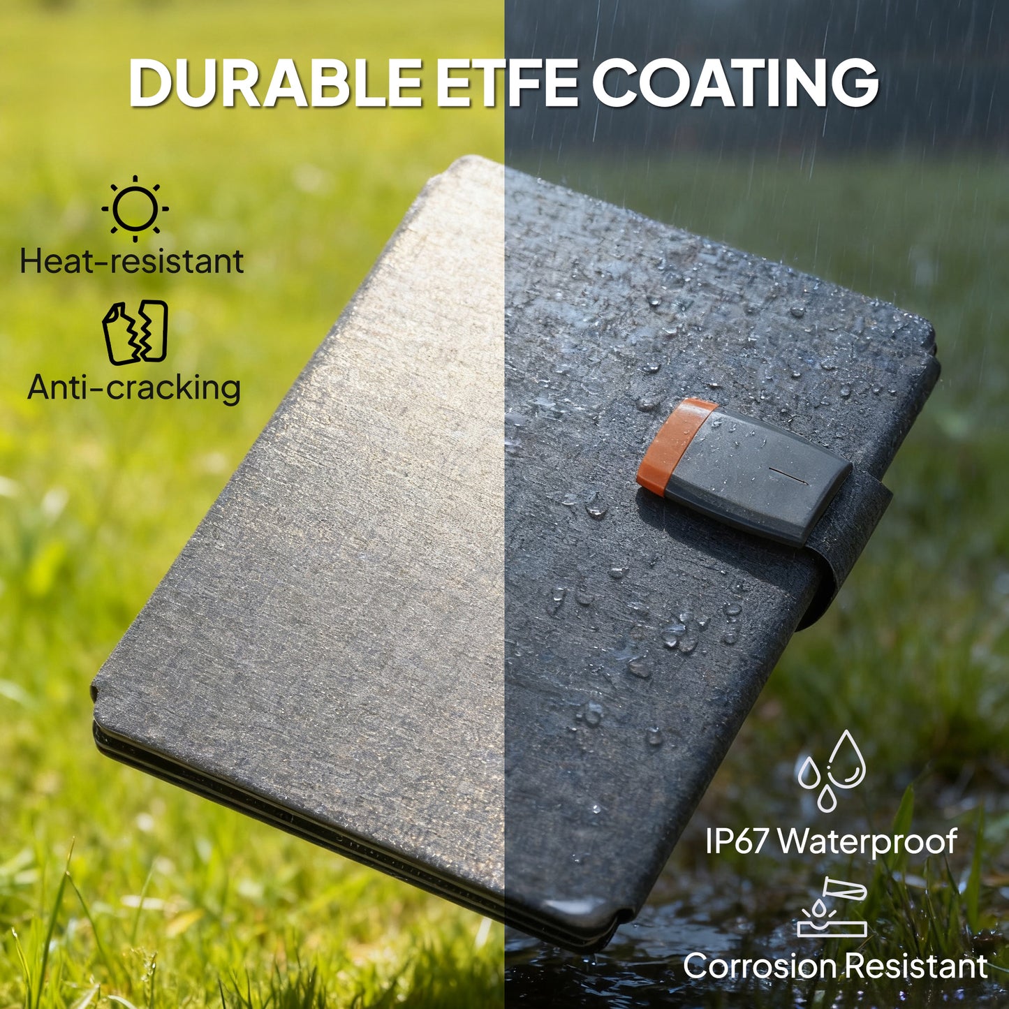 36W Foldable Portable Solar Panel with Type-C to USB-A Charging Port