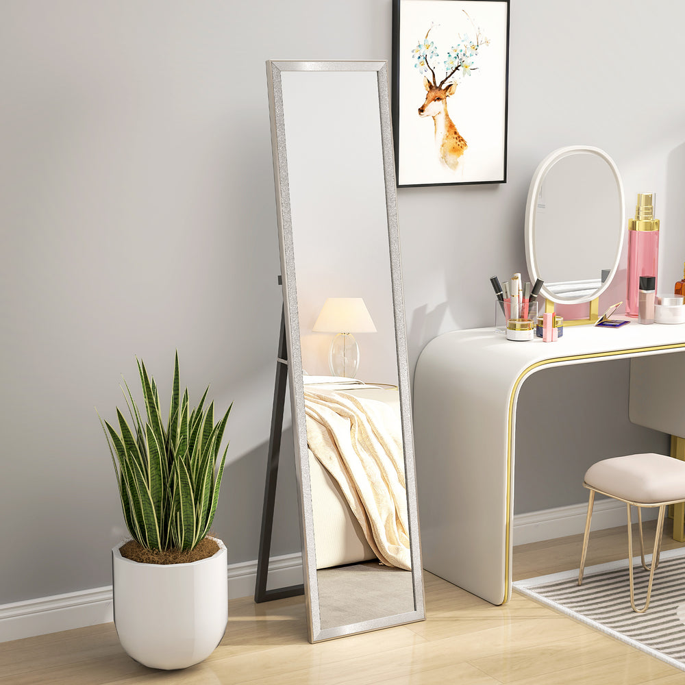 Floor Mirror Wall Mounted Leaning Standing Mirror 37 x 157cm Silver