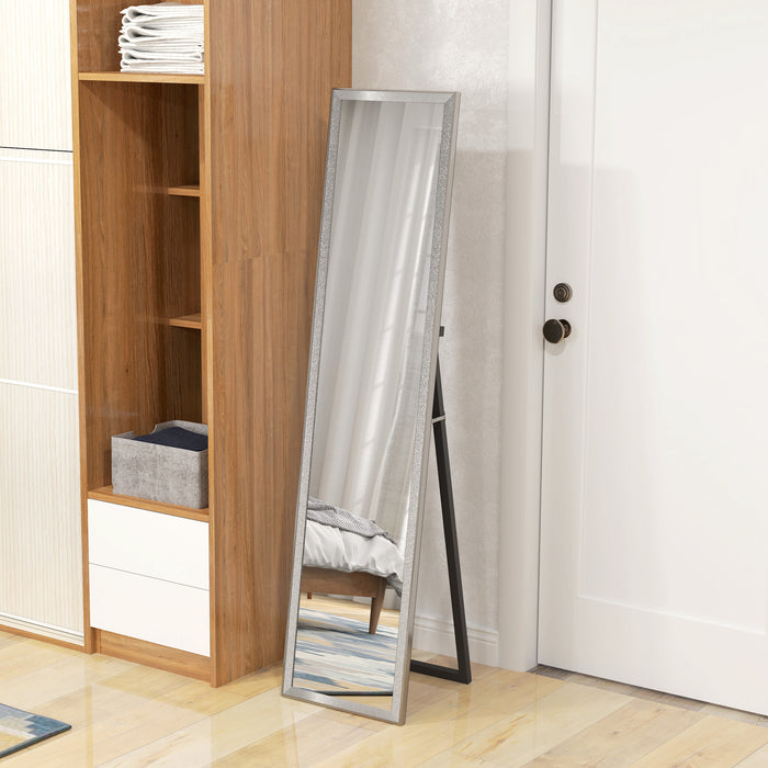 Floor Mirror Wall Mounted Leaning Standing Mirror 37 x 157cm Silver