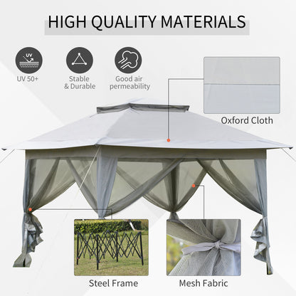 3.6 x 3.6m Pop-up Tent Gazebo Instant Canopy Steel w/ Bag