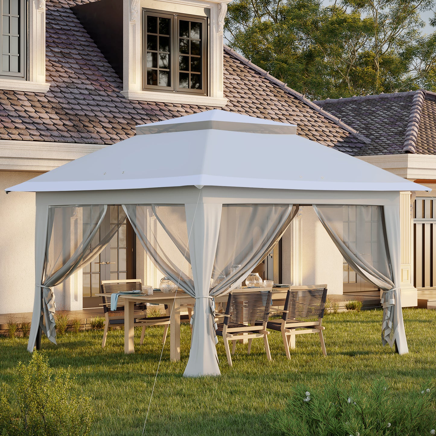 3.6 x 3.6m Pop-up Tent Gazebo Instant Canopy Steel w/ Bag