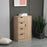 Freestanding Bathroom Cabinet with 4 Drawers and Door Cupboard Natural