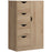 Freestanding Bathroom Cabinet with 4 Drawers and Door Cupboard Natural