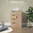 Freestanding Bathroom Cabinet with 4 Drawers and Door Cupboard Natural