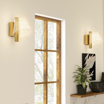 Led Wall Lamp 2 Pack, Modern Indoor Starry Wall Light, Gold