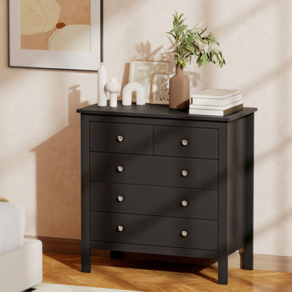 Modern Chest Of Drawers, 5 Drawer Unit Storage Chest for Bedroom