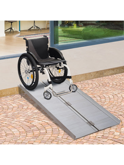 4ft Aluminium Folding Wheelchair Ramp Equipment Mobility Suitcase