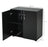 2-Tier Locking Office Storage Cabinet File Organisation w/ Feet Melamine Coating Aluminium Handles 2 Keys Stylish Black