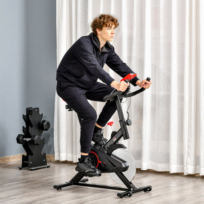 Indoor Exercise Bike with Adjustable Height, Resistance