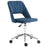 Mid-Back Swivel Home Office Chair Scallop Computer Chair Dark Blue