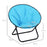 Garden Folding Portable Padded Saucer Moon Chair Padded Round Outdoor Camping Travel Fishing Seat Blue