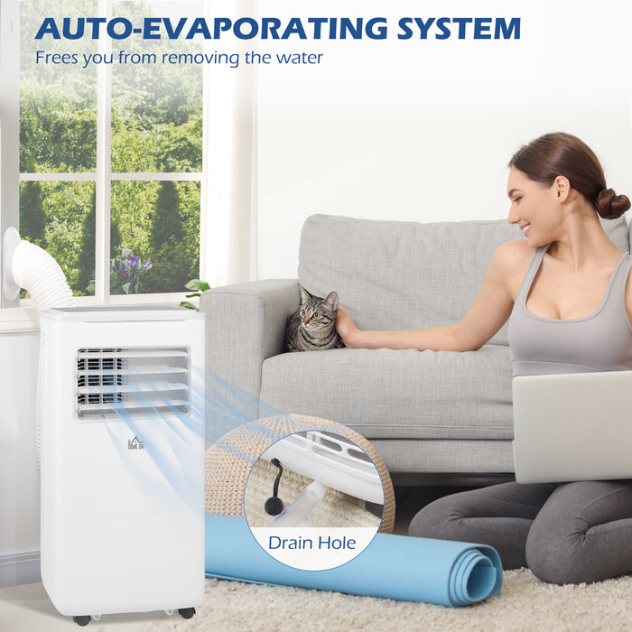 9,000 BTU Portable Air Conditioner, Smart Home WiFi Compatible, Dehumidifier Cooling Fan for Room up to 20m¬≤, with Remote, LED Display White