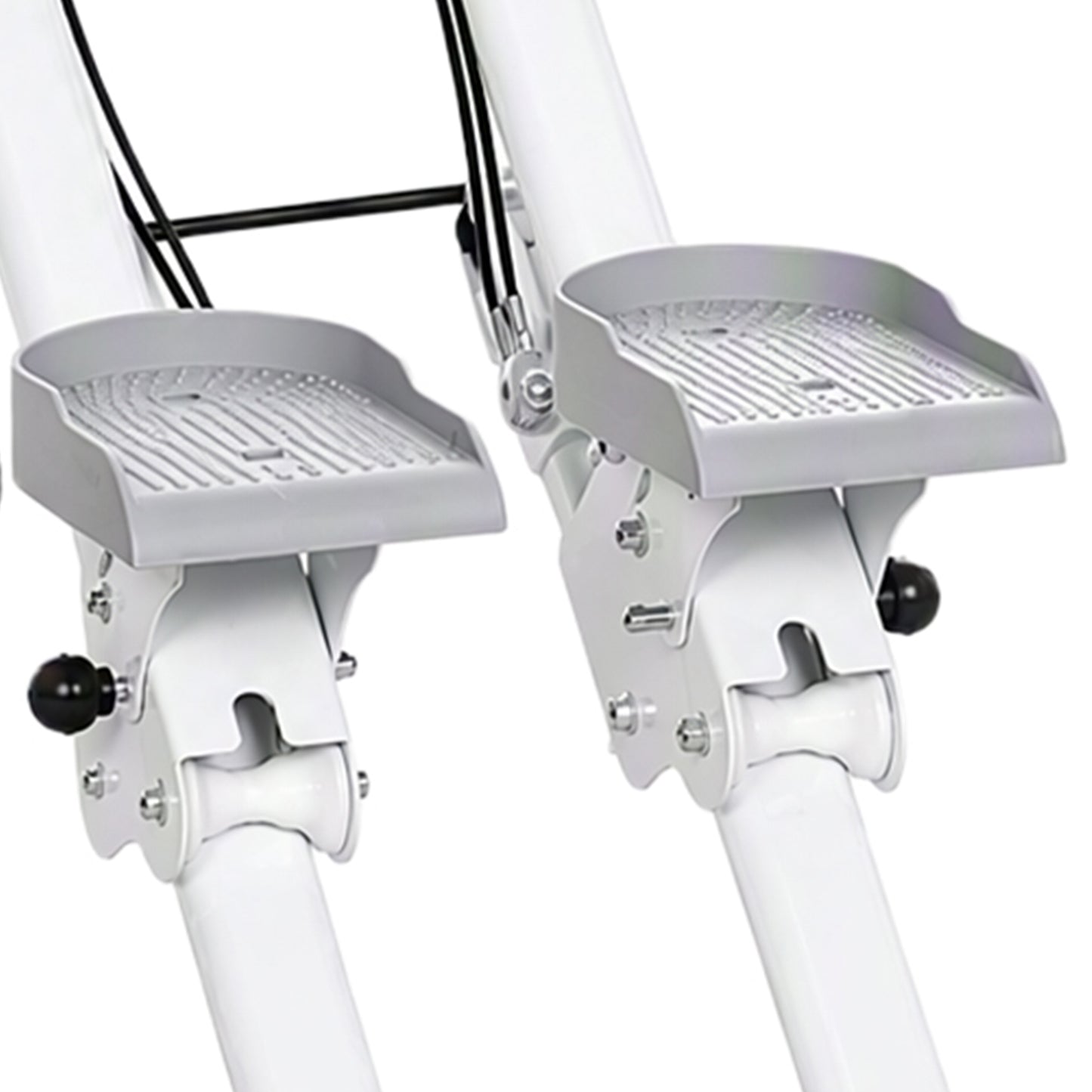 2-in-1 Ab Machine and Stair Stepper, Foldable Ab Trainer and Climbing Machine with LCD Monitor, Height Adjustable Abdominal Cruncher for Home Gym Core Strength Training, White