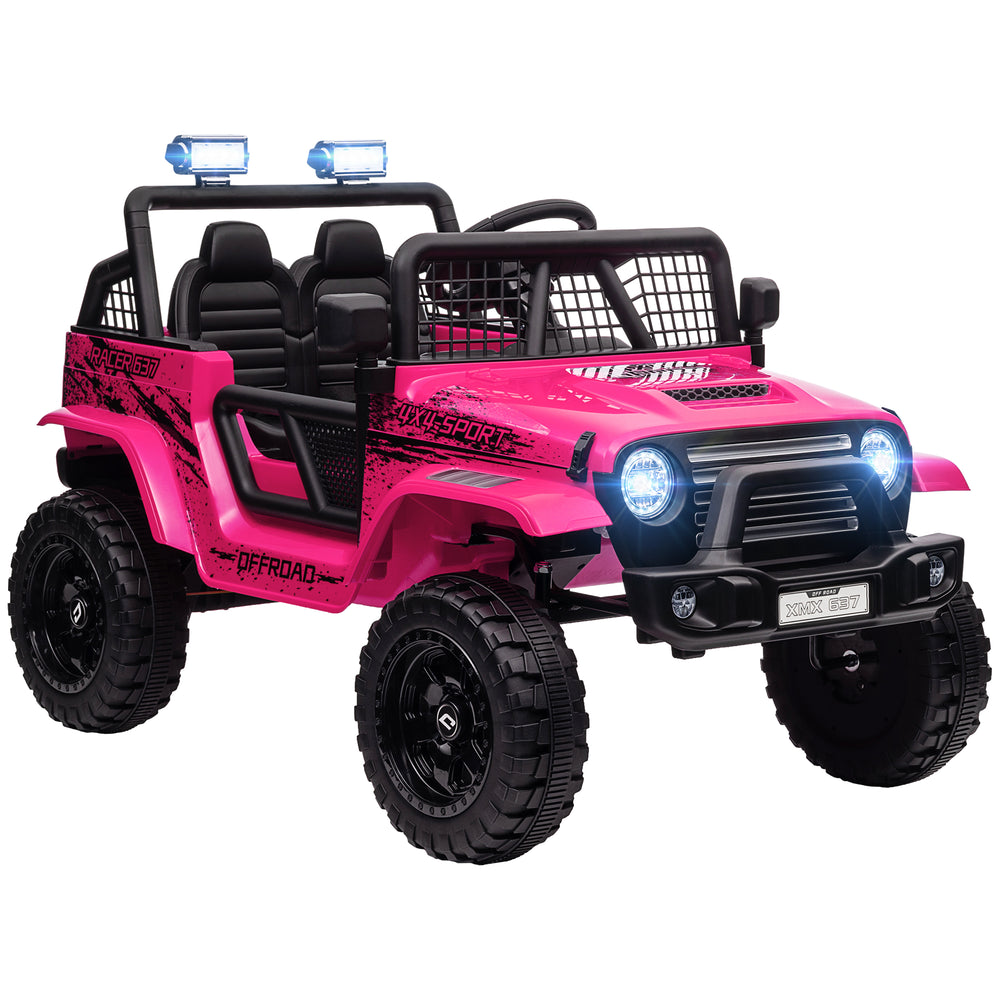 Kids Ride On Car, 12V Electric Truck w/ Suspension - Pink