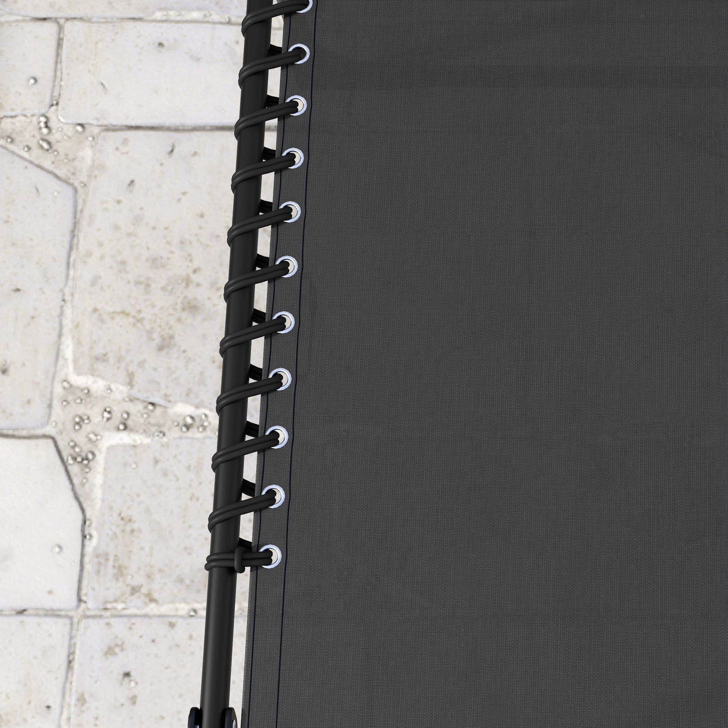 2 Pcs Folding Sun Lounger Beach Chaise Chair Garden Cot Camping Lounger with 4 Position Adjustable Black