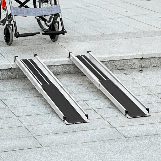 Aluminium Telescopic Wheelchair Ramps, 122cm, 270kg, Folding Ramp