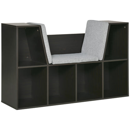 Kids Cabinet w/ Six Compartments for Toys, Clothes, Books - Brown