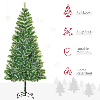 7FT Home Decoration Artificial Christmas Tree Xmas Gift Metal Stand