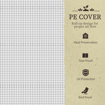 Raised Garden Bed w/ PE Cover, Use for Patio, Garden, Dark Grey