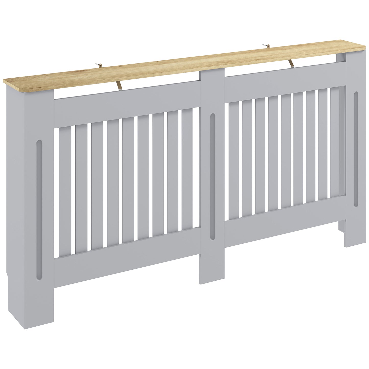 Radiator Cover Painted Slatted MDF Cabinet Lined Grill 152x19x81cm